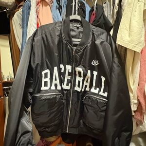 Black Baseball Bomber Jacket